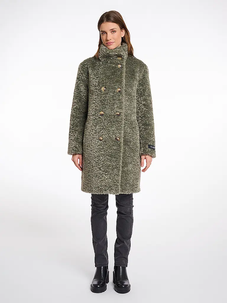 RINO&PELLE | Mantel in Felloptik ENA | olive