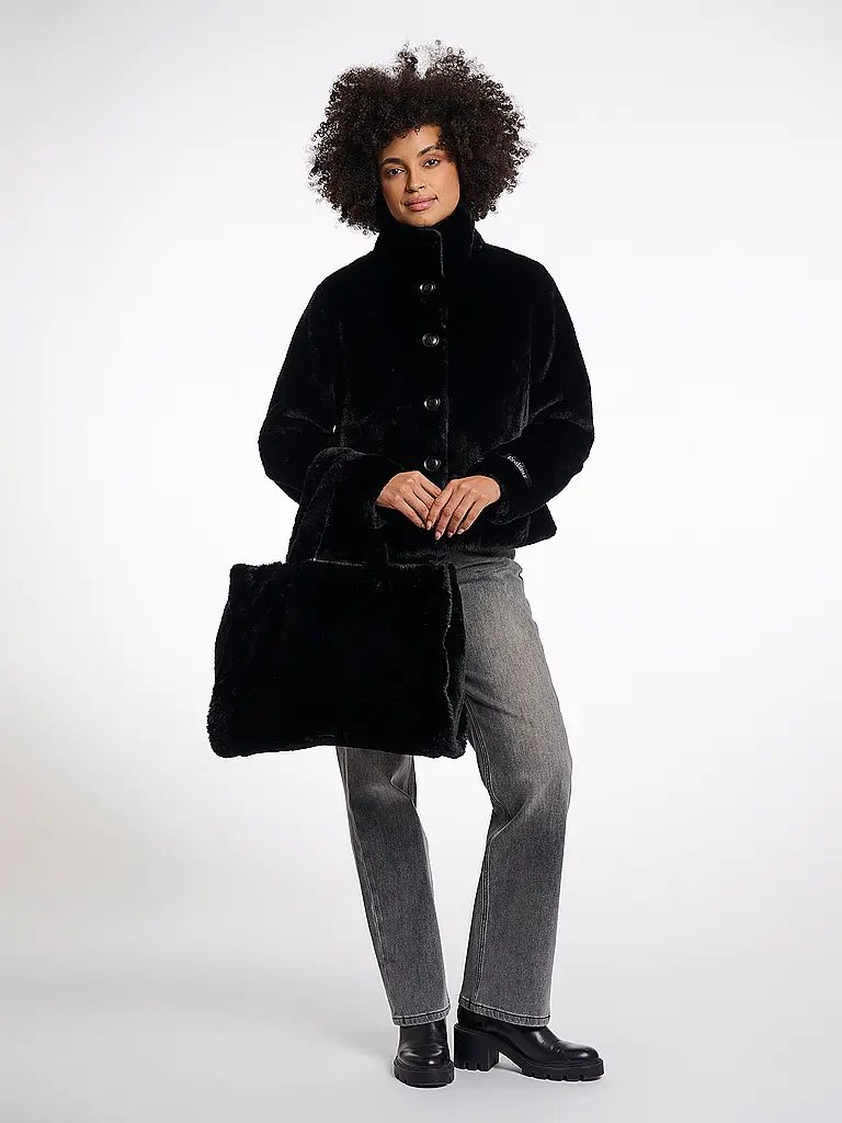 RINO&PELLE | Tasche - Shopper in Felloptik DAAN | schwarz