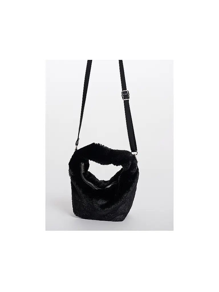 RINO&PELLE | Tasche - Umhängetasche in Felloptik CHERYL Small | schwarz