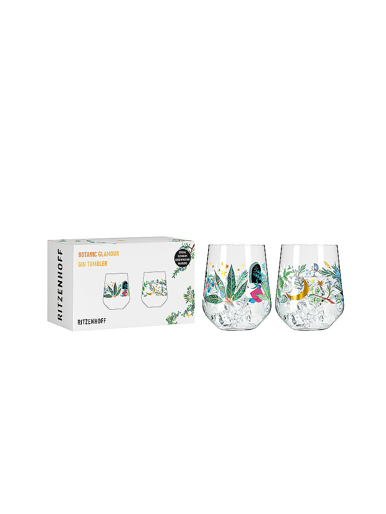 RITZENHOFF Gin Tumbler 2-er Set BOTANIC GLAMOUR #7 #8 Good Wives bunt