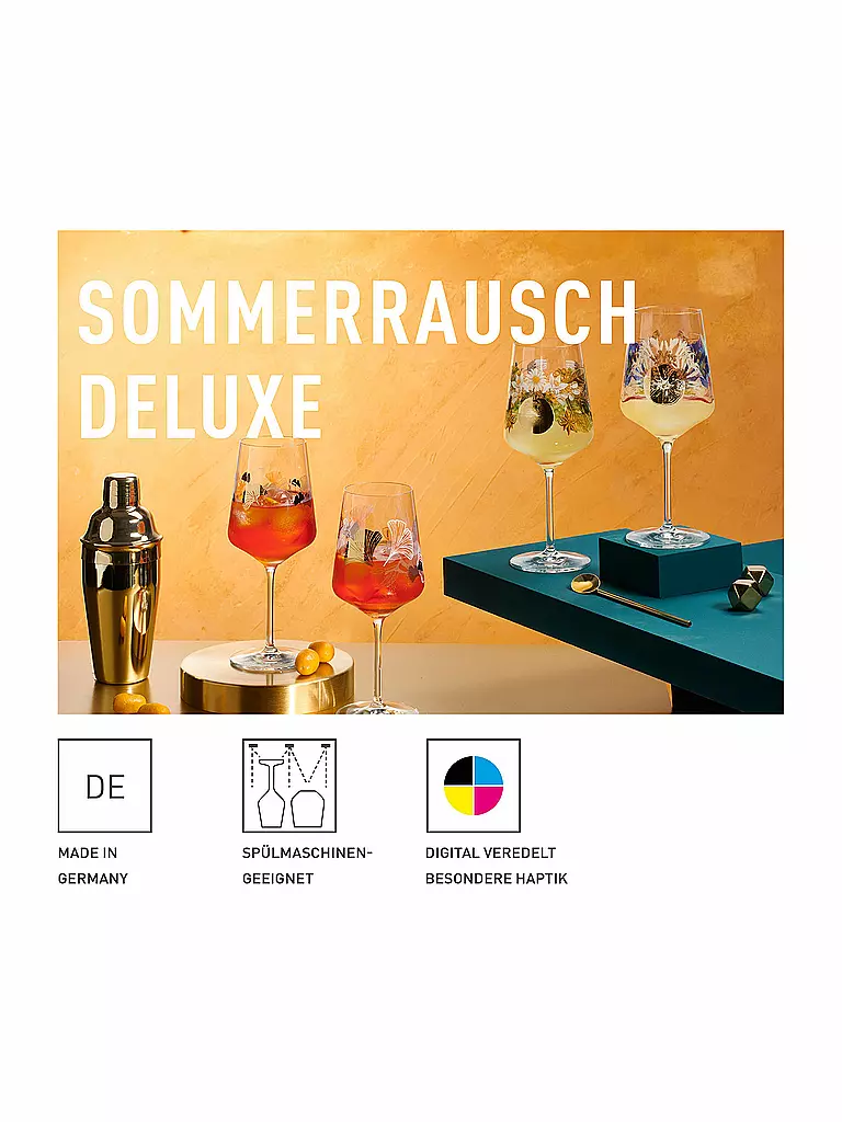 RITZENHOFF | Aperitifglas 2er Set SOMMERRAUSCH DELUXE #19 und #20 Christine Kordes | bunt