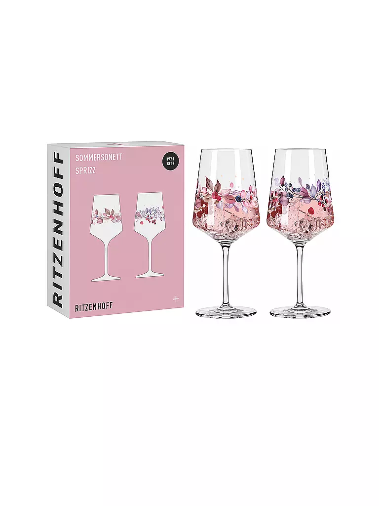 RITZENHOFF | Aperitifglas Set 2er SOMMERSONETT Sprizz | rosa