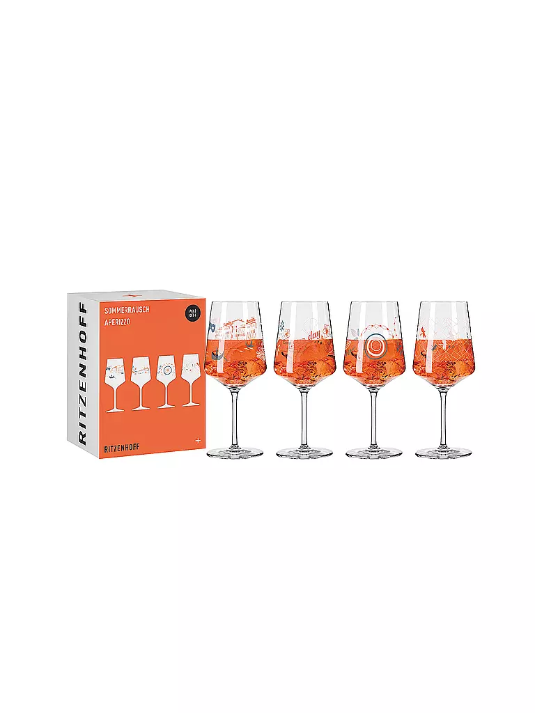 RITZENHOFF | Aperitifglas Set 4er SOMMERRAUSCH Aperizzo | orange