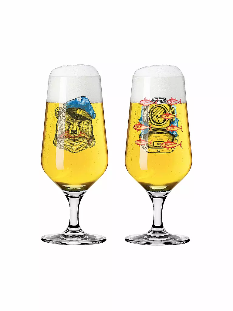 RITZENHOFF | Bierglas 2-er Set BRAUCHZEIT PILS #9 und #10 Daniela Garreton 2023 | bunt