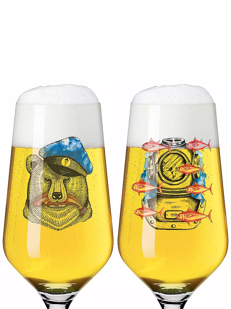 RITZENHOFF | Bierglas 2-er Set BRAUCHZEIT PILS #9 und #10 Daniela Garreton 2023 | bunt
