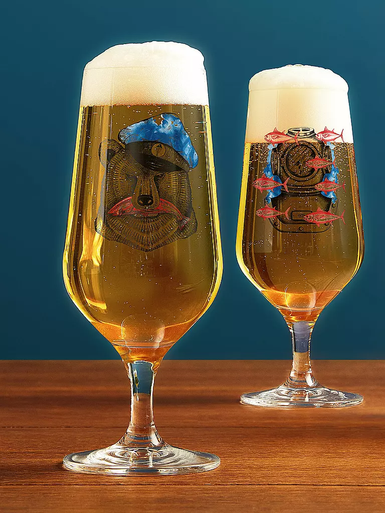 RITZENHOFF | Bierglas 2-er Set BRAUCHZEIT PILS #9 und #10 Daniela Garreton 2023 | bunt