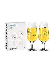 RITZENHOFF | Bierglas 2er Set BRAUCHZEIT PILS #13 #14 | bunt