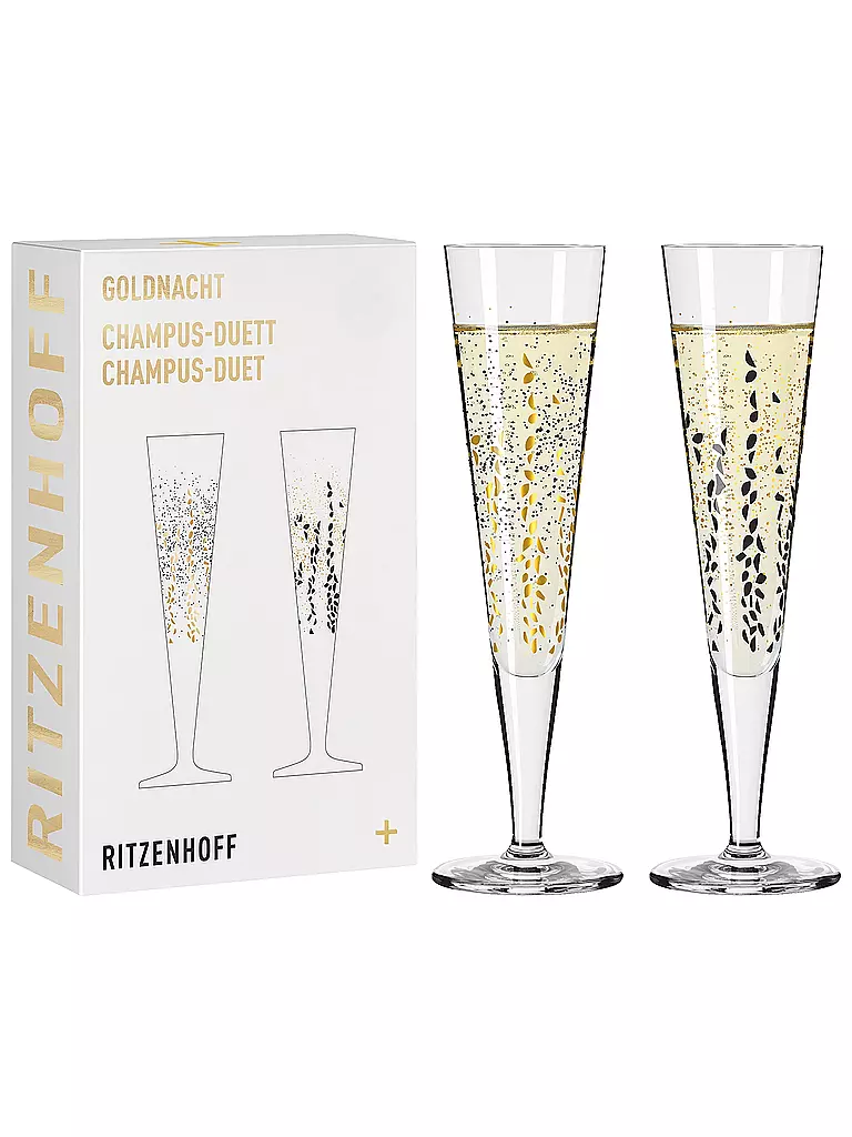 RITZENHOFF | Champagnerglas 2er Set Goldnacht H23 2023 Romi Bohnenberg | gold