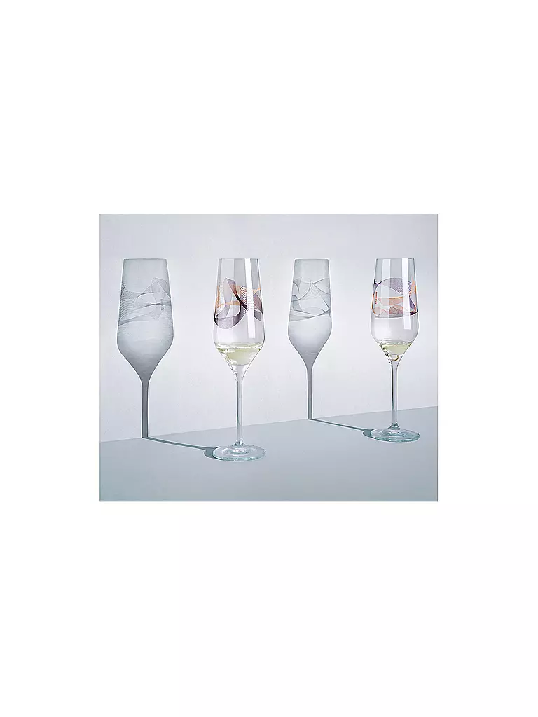 RITZENHOFF | Champagnerglas 2er Set Kristallwind Romi Bohnenberg 2021 | rosa