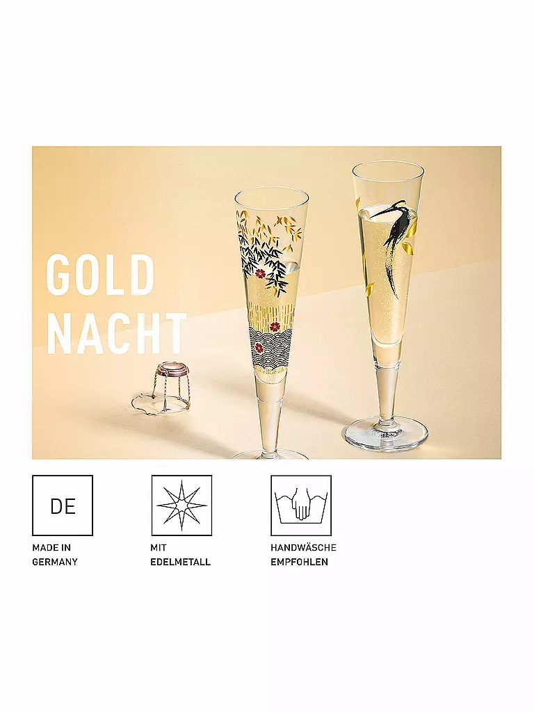 RITZENHOFF | Champagnerglas Goldnacht 2022 #24 Kathrin Stockebrand | gold