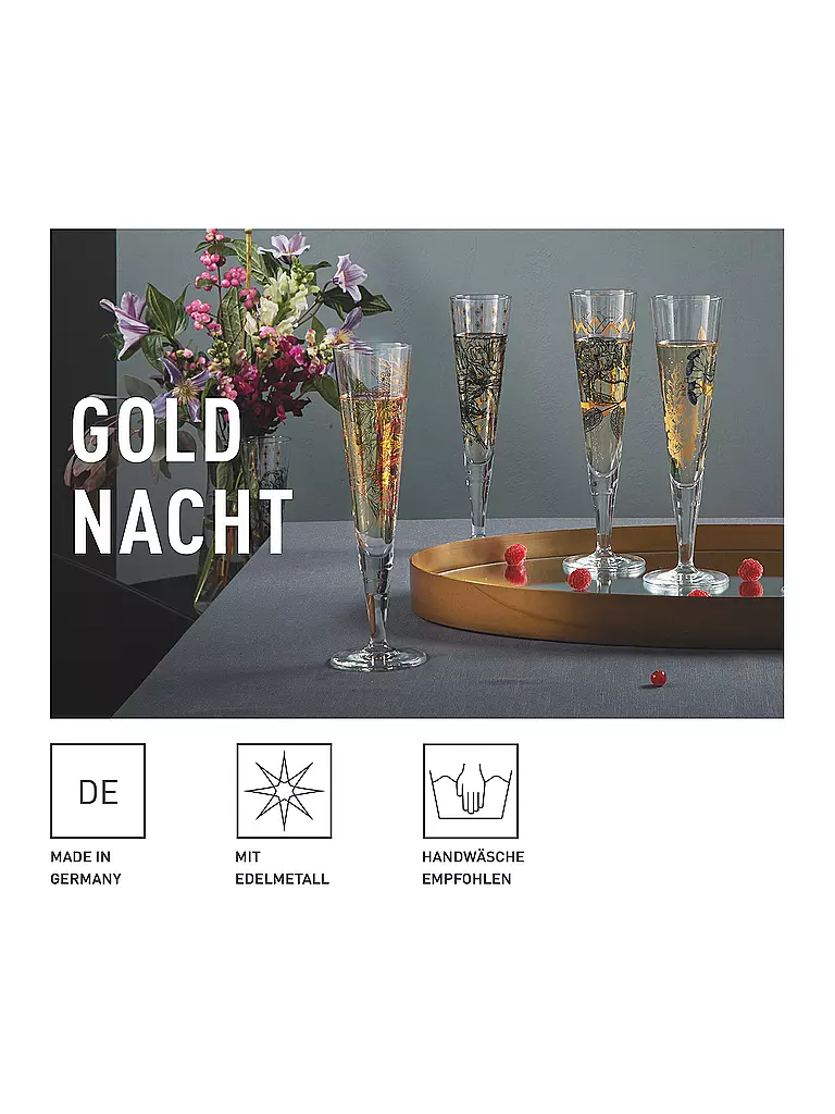 RITZENHOFF | Champagnerglas Goldnacht Champus #35 Christine Kordes 2023 | gold