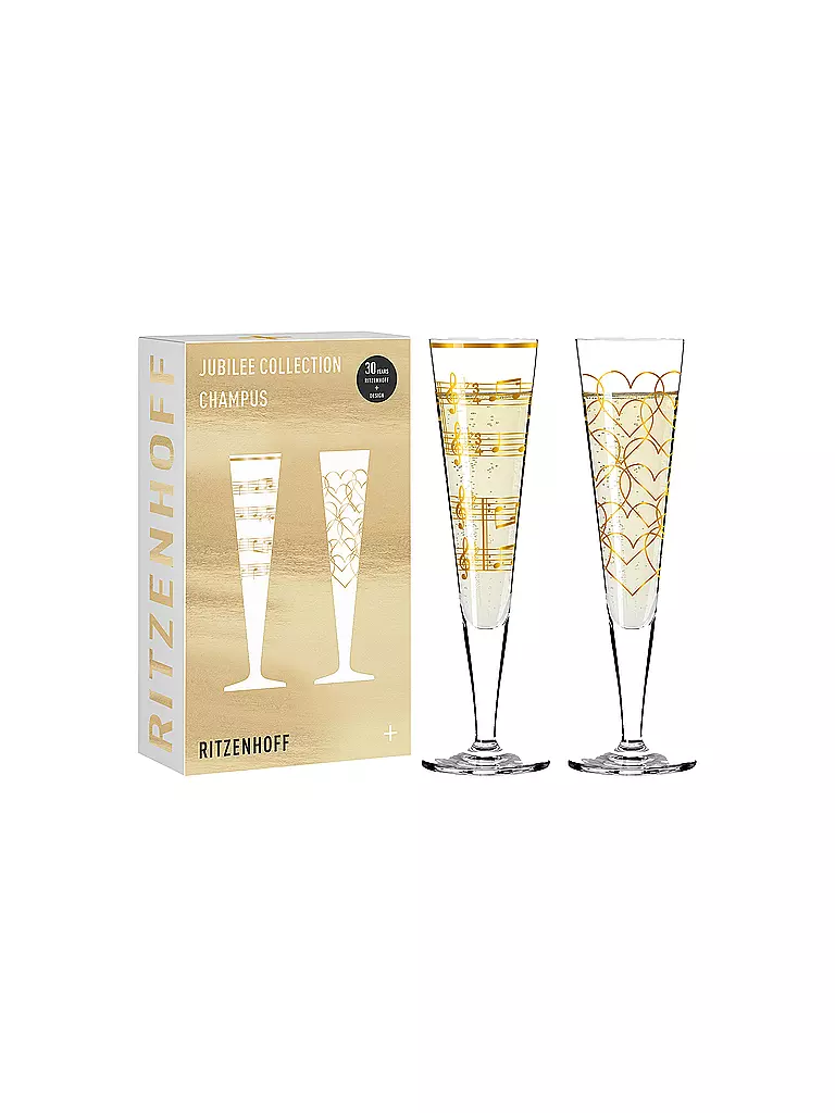 RITZENHOFF | Champganerglas 2er Set Jubilee Collection Champus #1 | gold