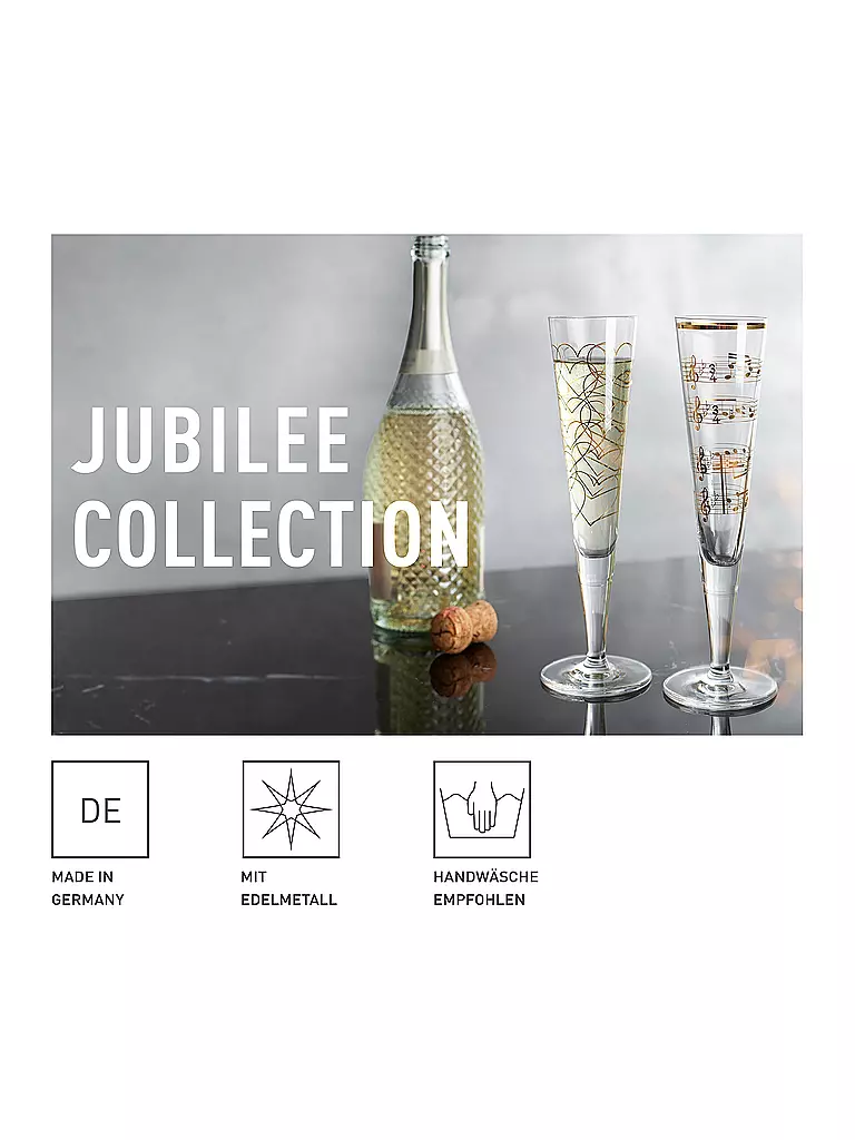 RITZENHOFF | Champganerglas 2er Set Jubilee Collection Champus #1 | gold