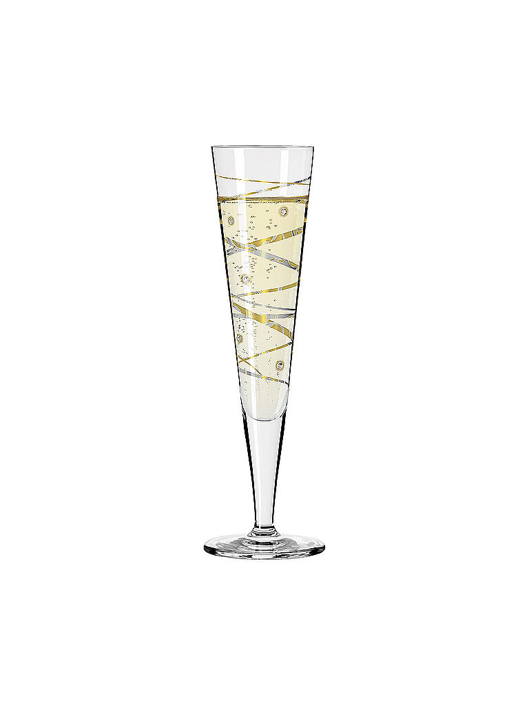 RITZENHOFF | Champus Celebration Glass 2021 mit echten Swarovski-Steinen | gold