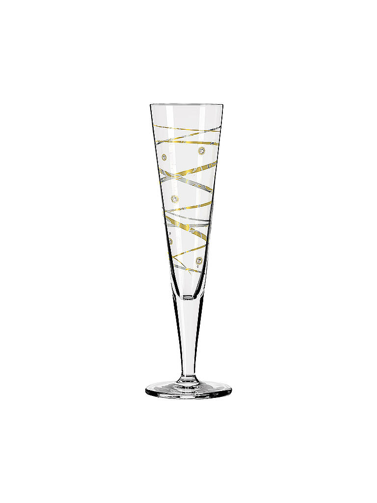 RITZENHOFF | Champus Celebration Glass 2021 mit echten Swarovski-Steinen | gold