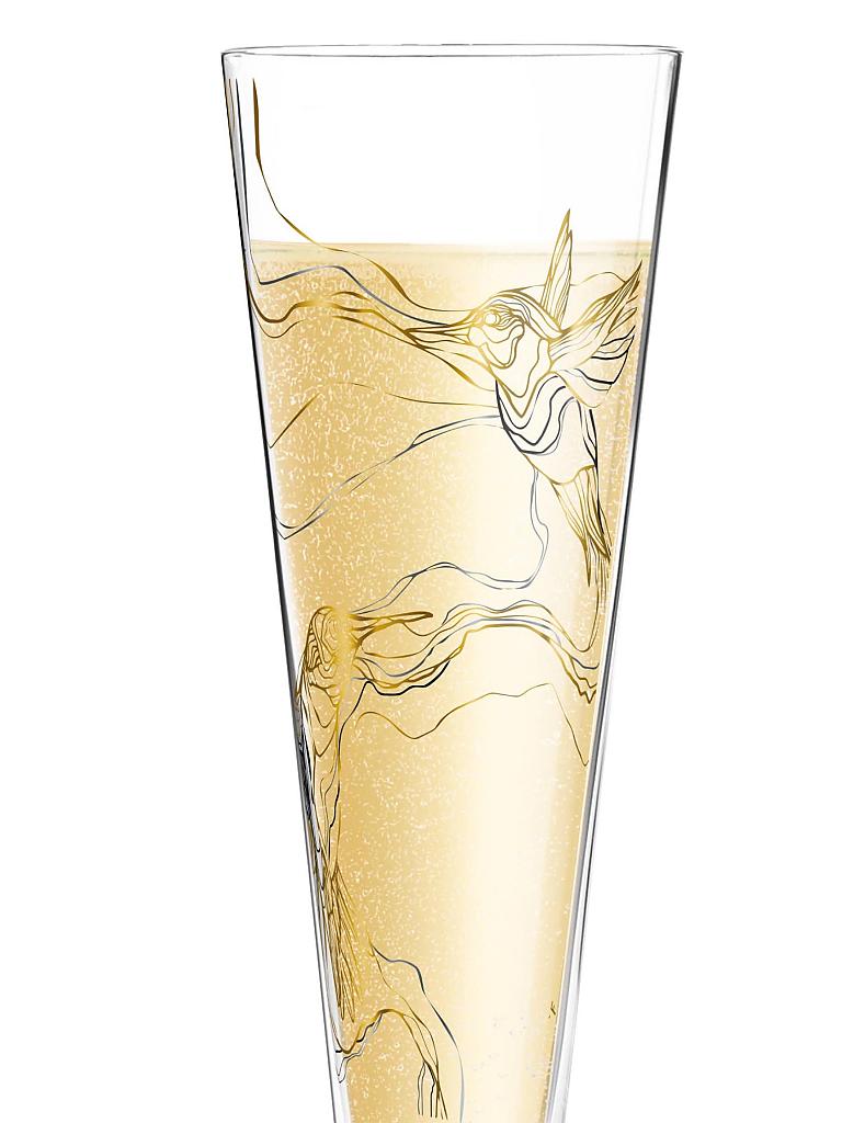 RITZENHOFF | Champus Champagnerglas von Marvin Benzoni (Hummingbirds) | gold