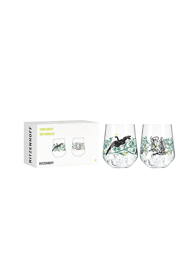 RITZENHOFF | Gin Tonic Glas Tumbler 2er Set Fabelkraft | bunt