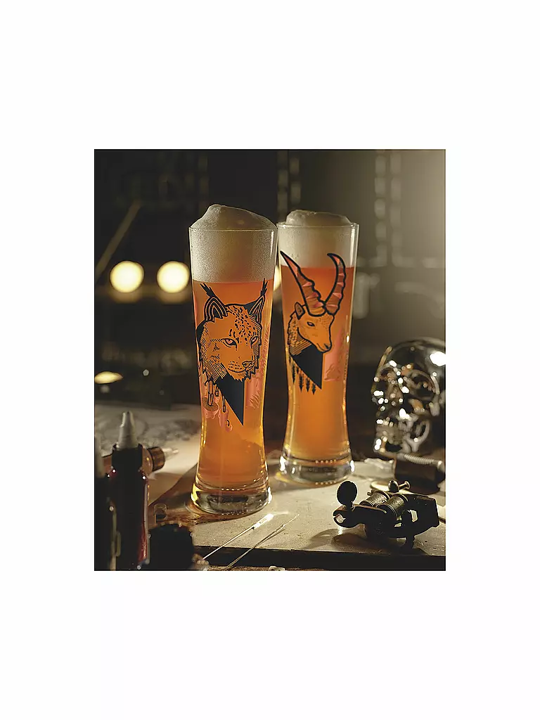 RITZENHOFF Weizenbierglas 500ml 2er-Set - Made In Germany Mit Tiermotiven