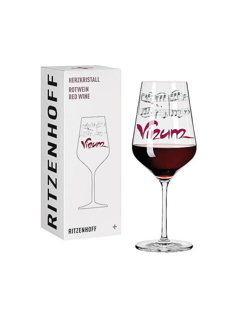 RITZENHOFF | Herzkristall Rotweinglas #2 Annett Wurm 2015 | rot
