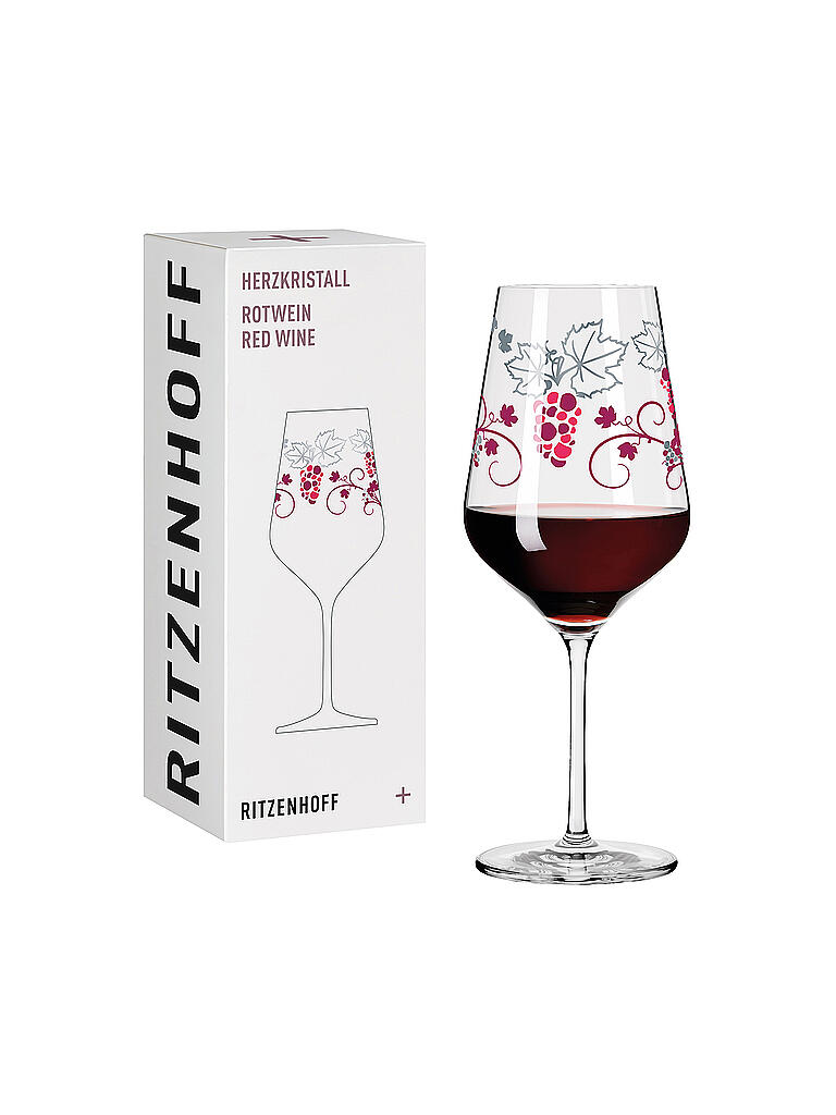 RITZENHOFF | Herzkristall Rotweinglas #4 Shinobu Ito 2017 | rot