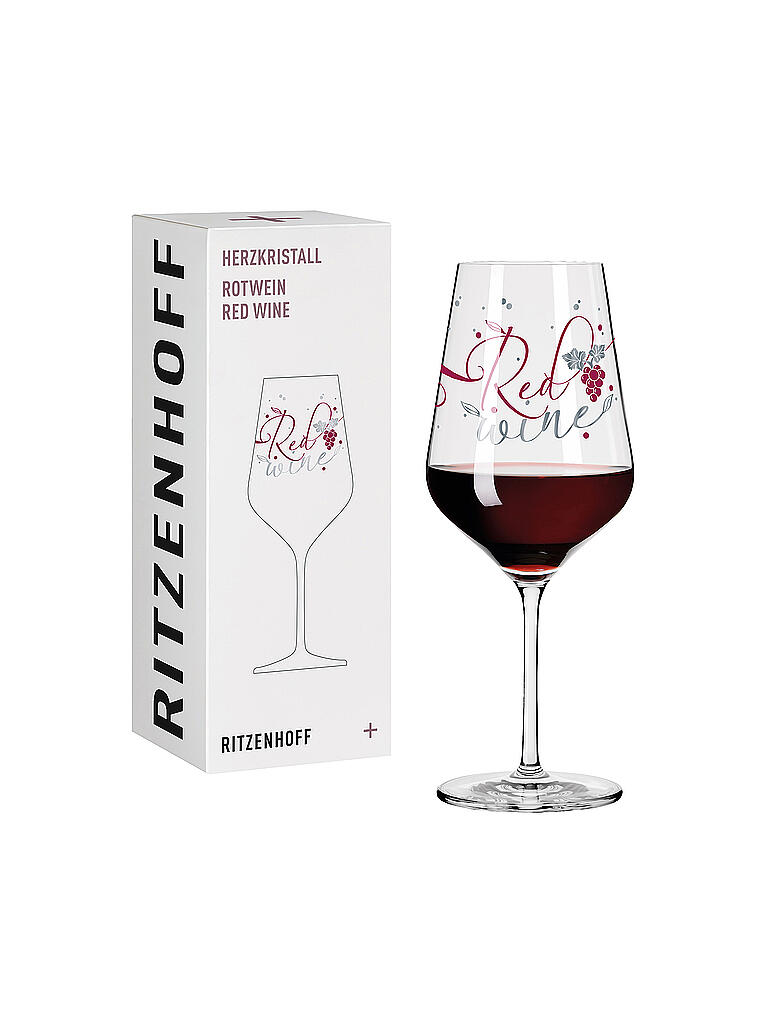 RITZENHOFF | Herzkristall Rotweinglas #6 Kathrin Stockebrand 2018 | rot