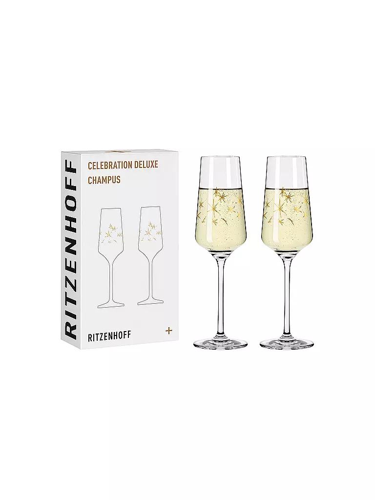 RITZENHOFF | Sektglas 2er Set Sterne CELEBRATION DELUXE 003 | gold