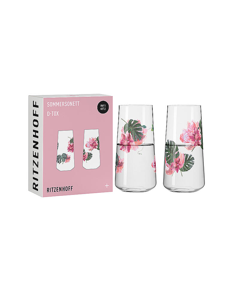 RITZENHOFF 2931010 aperitiefglas 500 ml - Serie Sommerdauw - Motief nr. 10 met kleurrijk stilleven - Made in Germany
