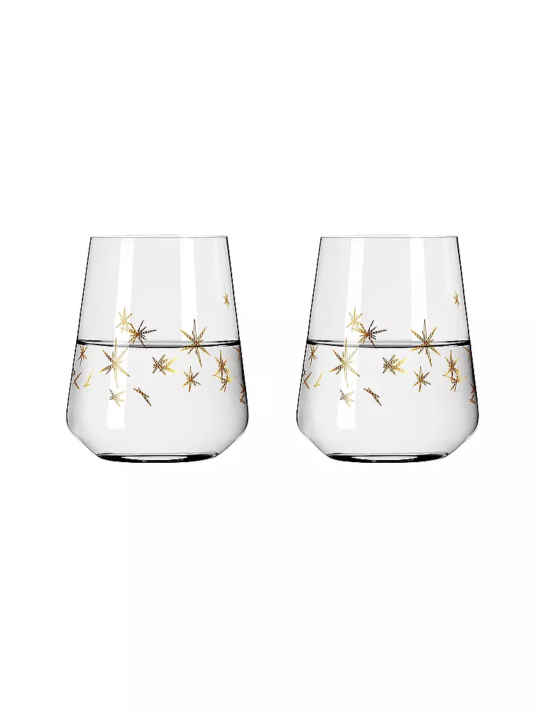 RITZENHOFF | Wasserglas 2er Set Sterne CELEBRATION DELUXE | gold