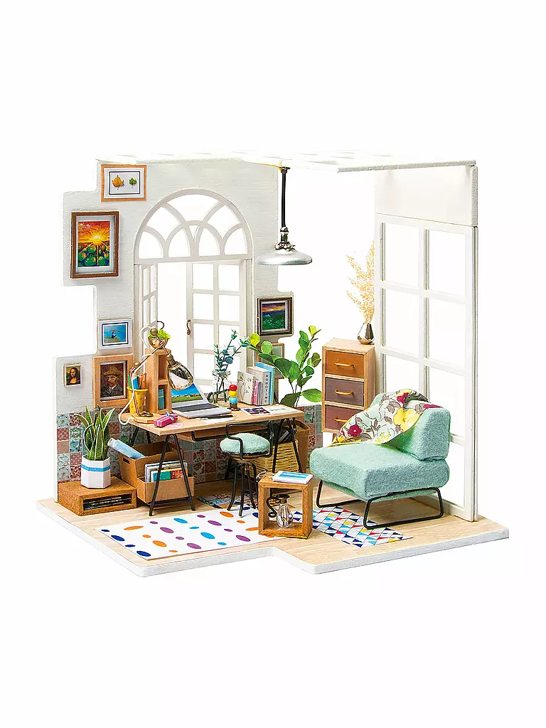 ROBOTIME | 3D Konstruktion - SOHO time DGM01 DIY Miniature Home Office Studio Kit | keine Farbe