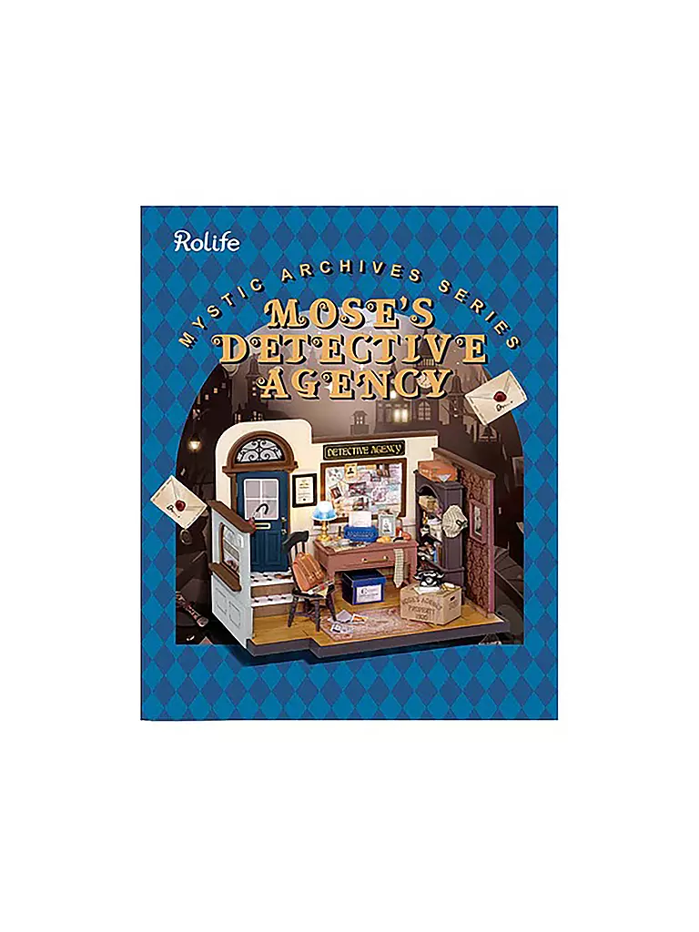 ROBOTIME | 3D Puzzle Moses Detective Agency DIY House | keine Farbe