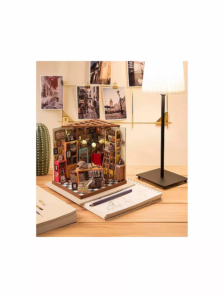 ROBOTIME | Sam's Study DG102 Library DIY Miniature | keine Farbe