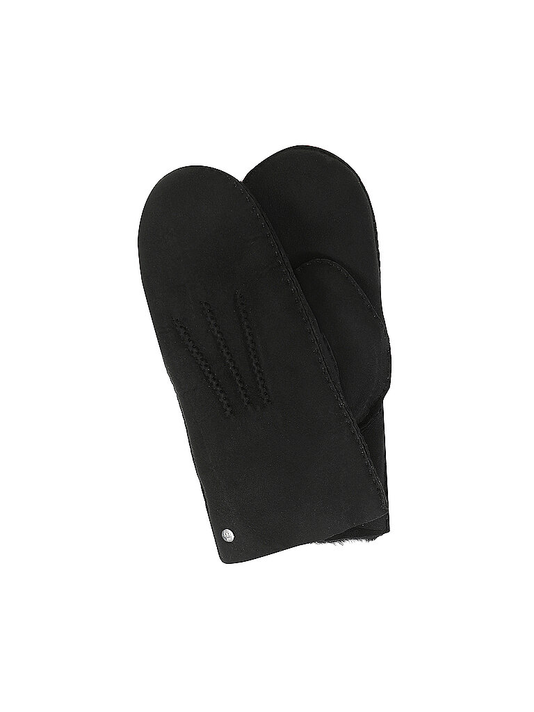 Lederhandschuhe - Fäustlinge schwarz 6,5 damen