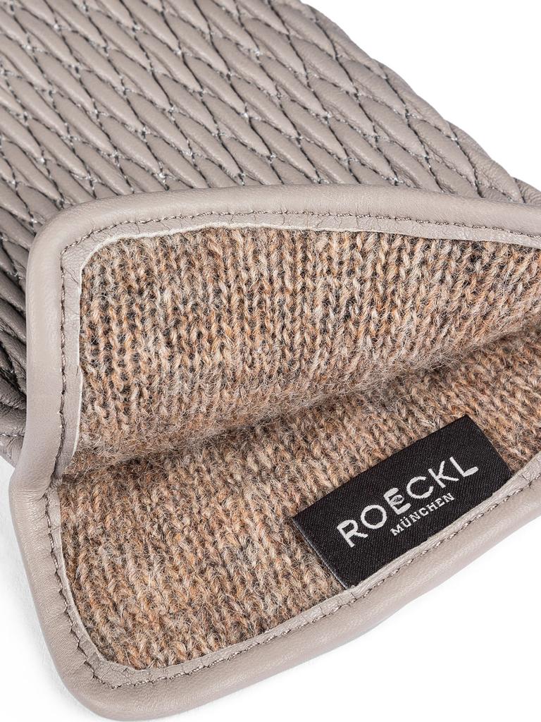 ROECKL | Damen Lederhandschuhe | grau