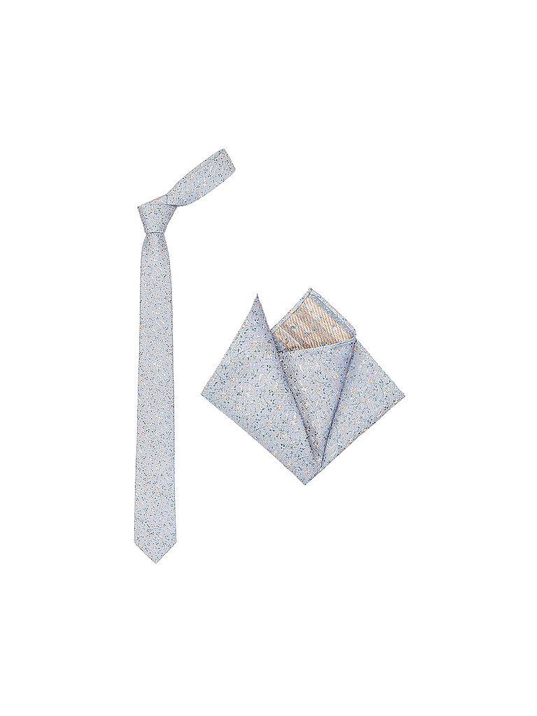 Krawatte Set mit Stecktuch hellblau herren