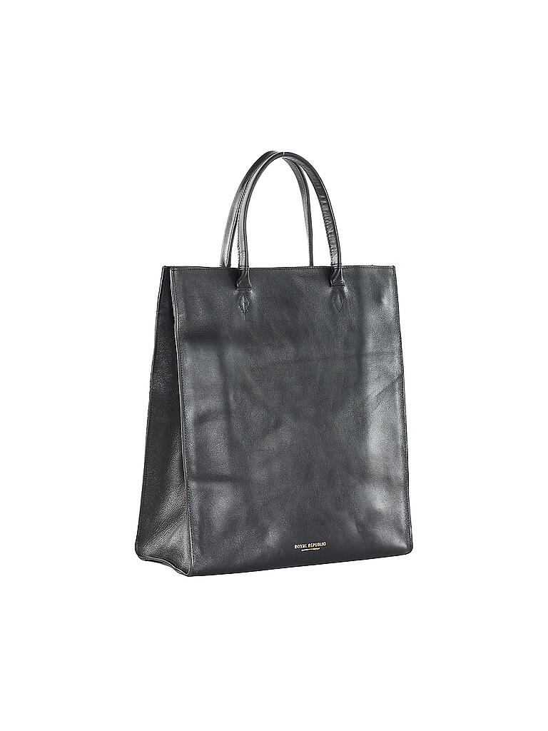 ROYAL REPUBLIQ | Ledertasche - Tote Bag MEL | schwarz