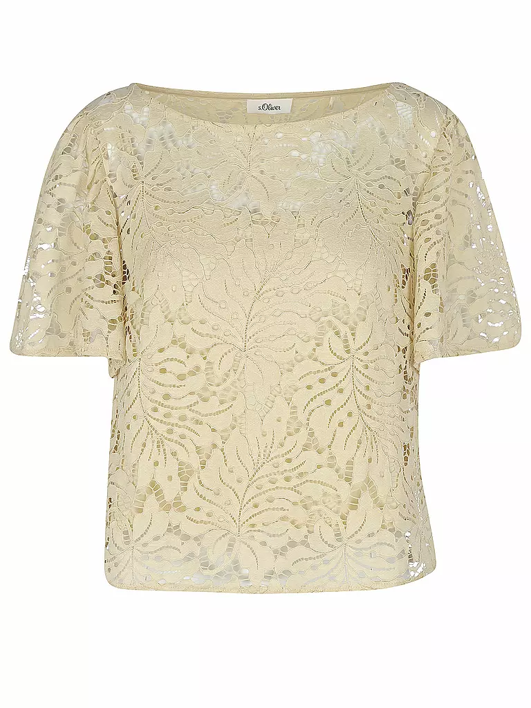 S.OLIVER BLACK LABEL | Bluse mit Spitze | beige
