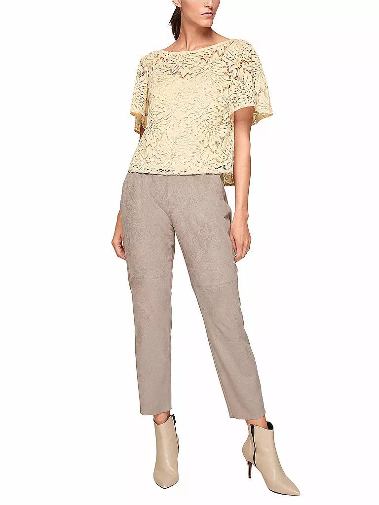 S.OLIVER BLACK LABEL | Bluse mit Spitze | beige