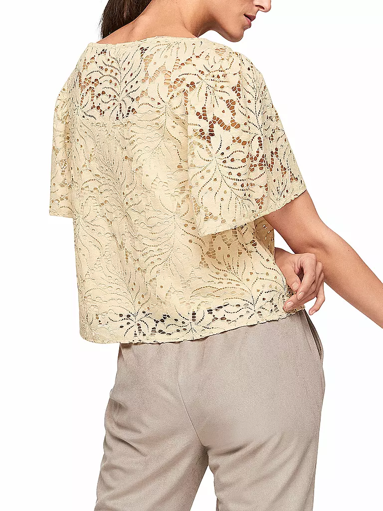 S.OLIVER BLACK LABEL | Bluse mit Spitze | beige