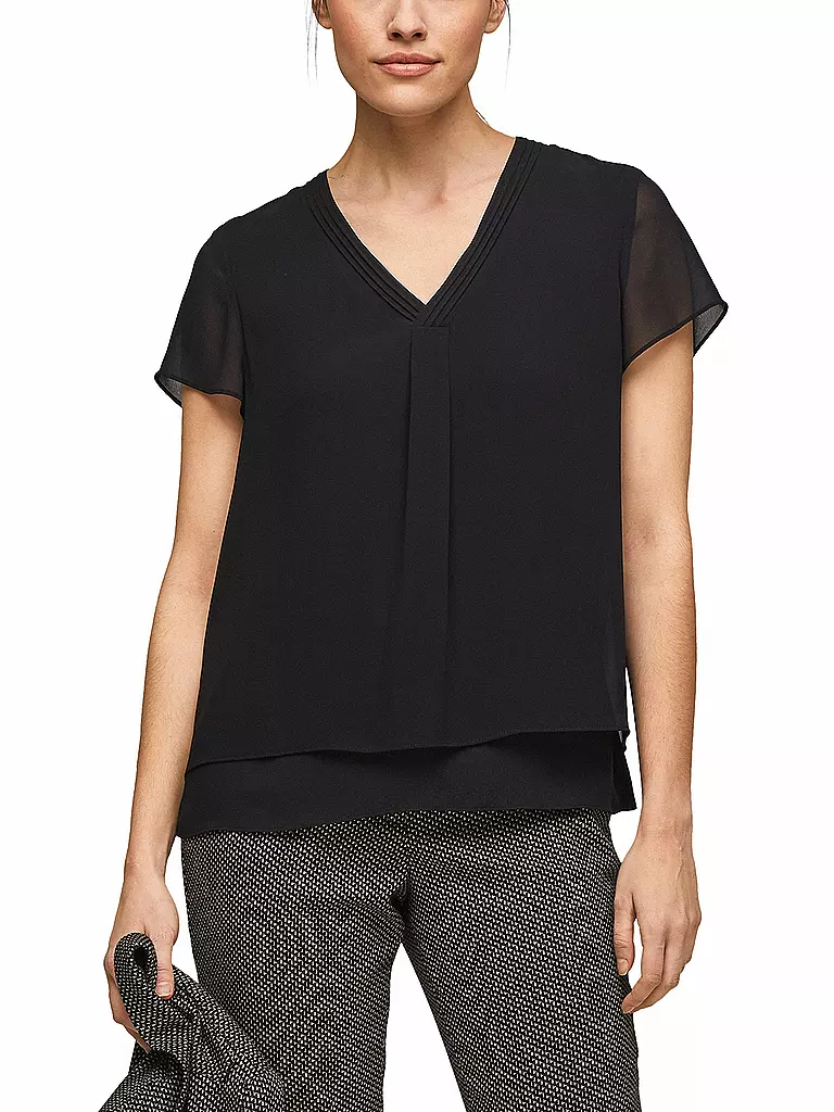 S.OLIVER BLACK LABEL | Blusenshirt | schwarz