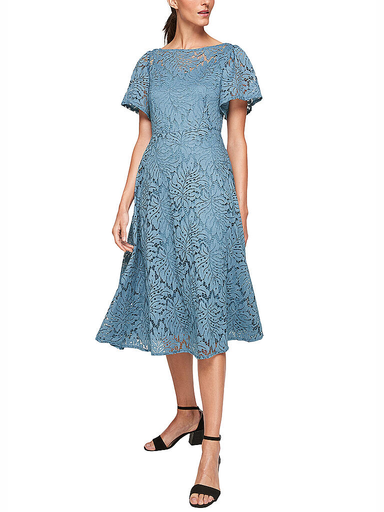 S.OLIVER BLACK LABEL | Kleid mit Spitz | petrol