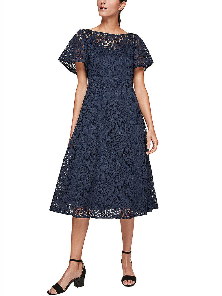 S.OLIVER BLACK LABEL | Kleid mit Spitz | blau