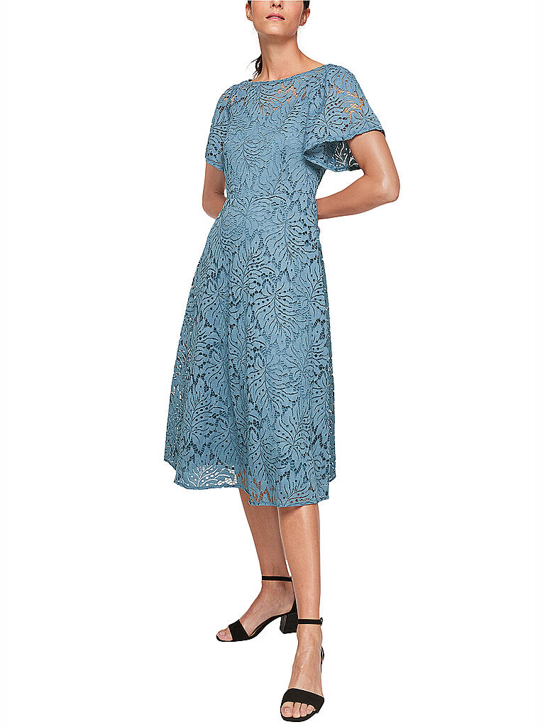 S.OLIVER BLACK LABEL | Kleid mit Spitz | petrol