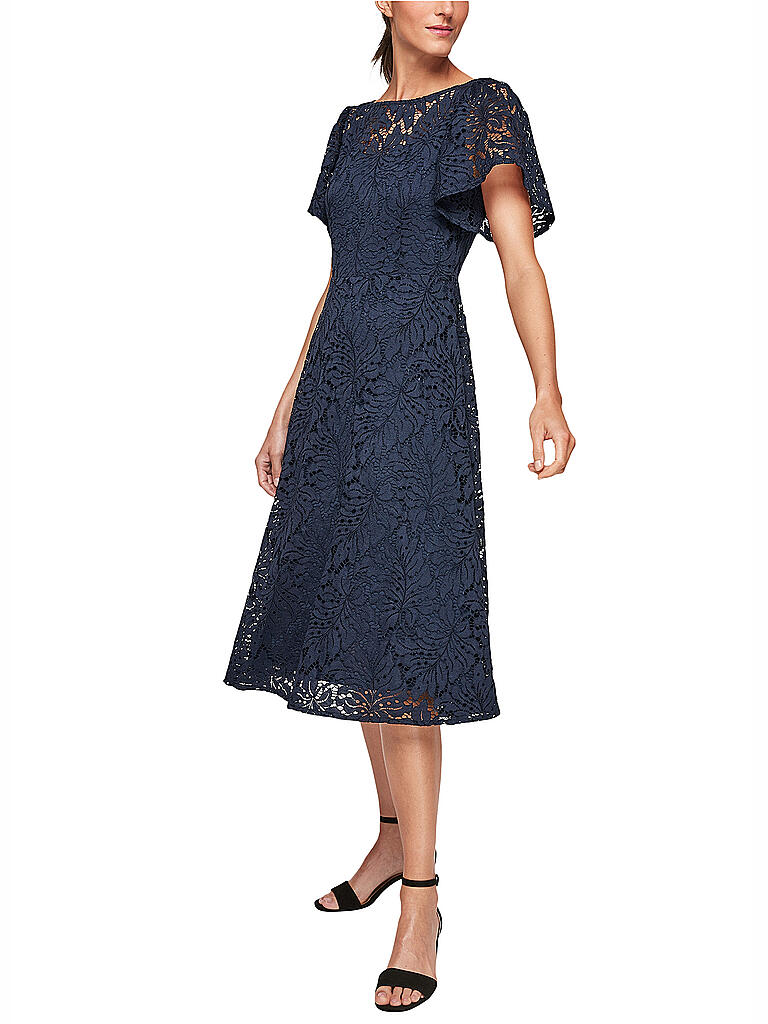 S.OLIVER BLACK LABEL | Kleid mit Spitz | blau