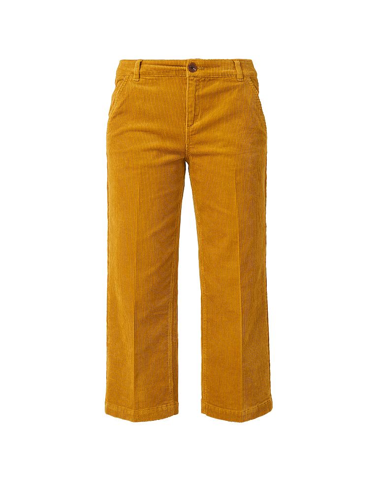 S.OLIVER | Cord-Culottehose | gelb