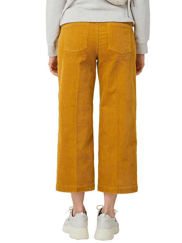 S.OLIVER | Cord-Culottehose | gelb