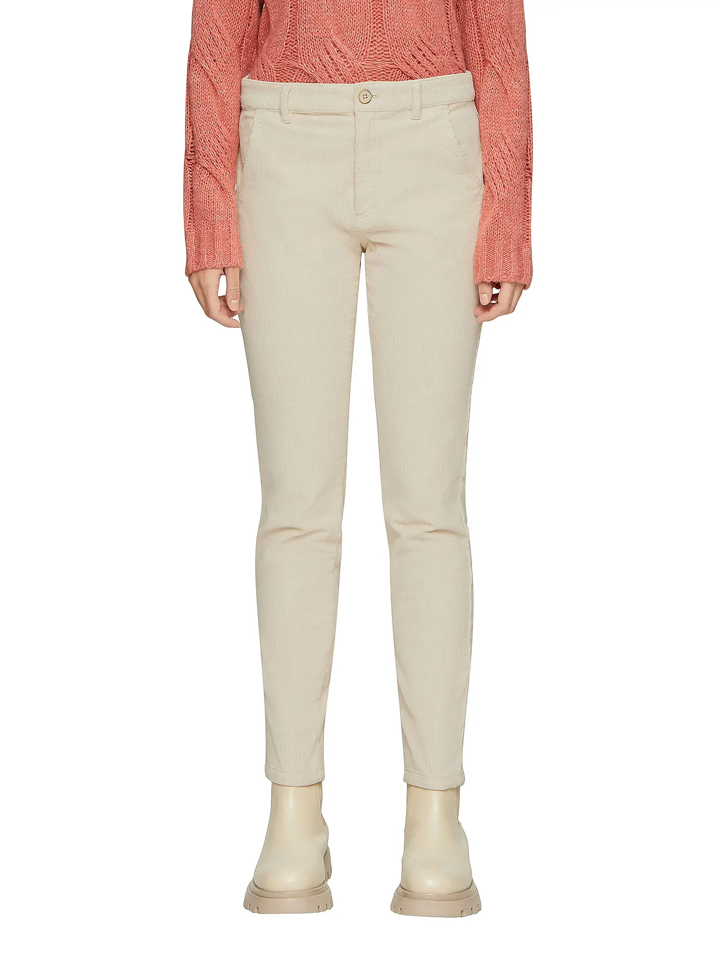 S.OLIVER | Cordhose Slim Fit | beige