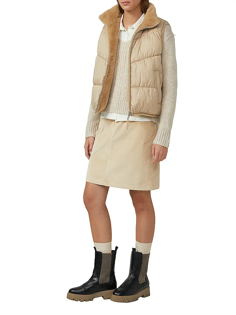 S.OLIVER | Gilet in Felloptik  | Camel