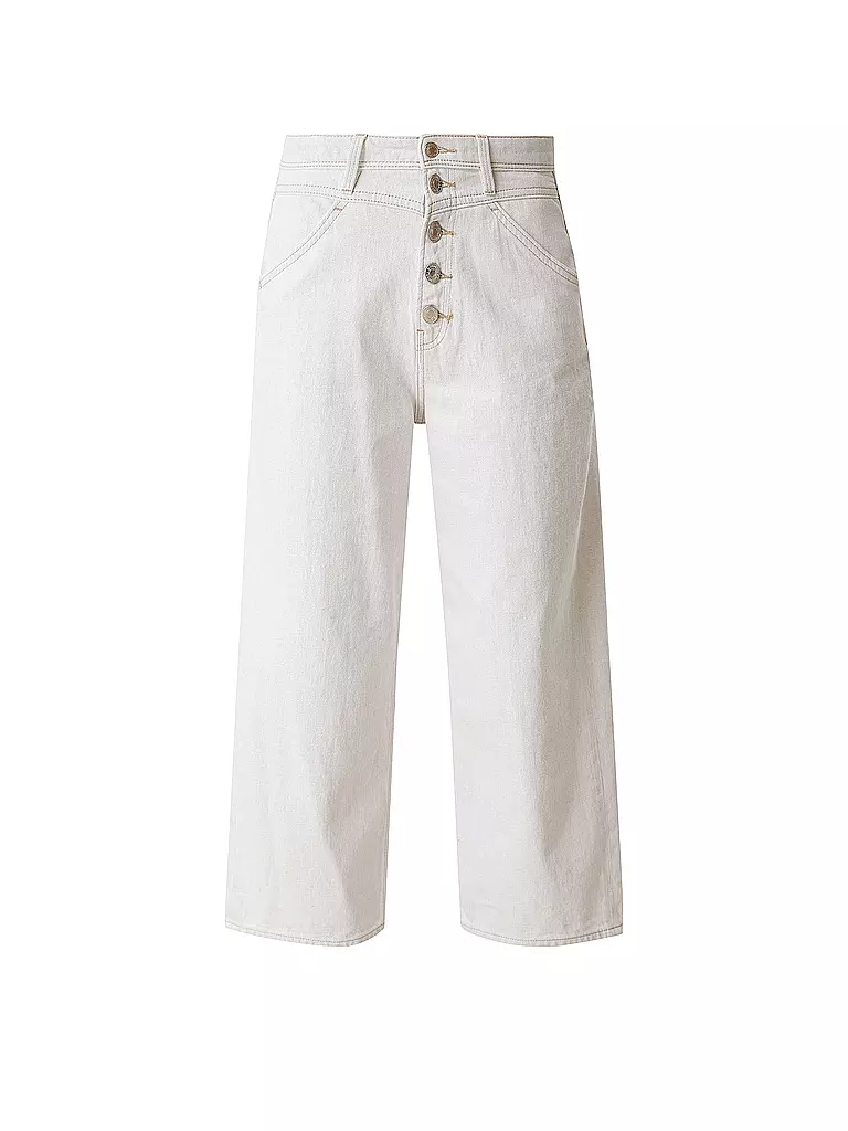 S.OLIVER Hose Flared Fit 7/8 weiss