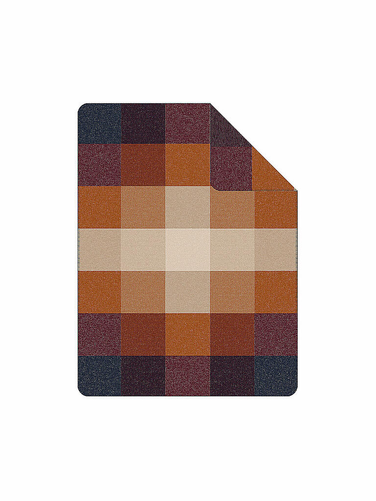 S.OLIVER | Jacquard-Decke 150x200cm (Braun Karo) | 