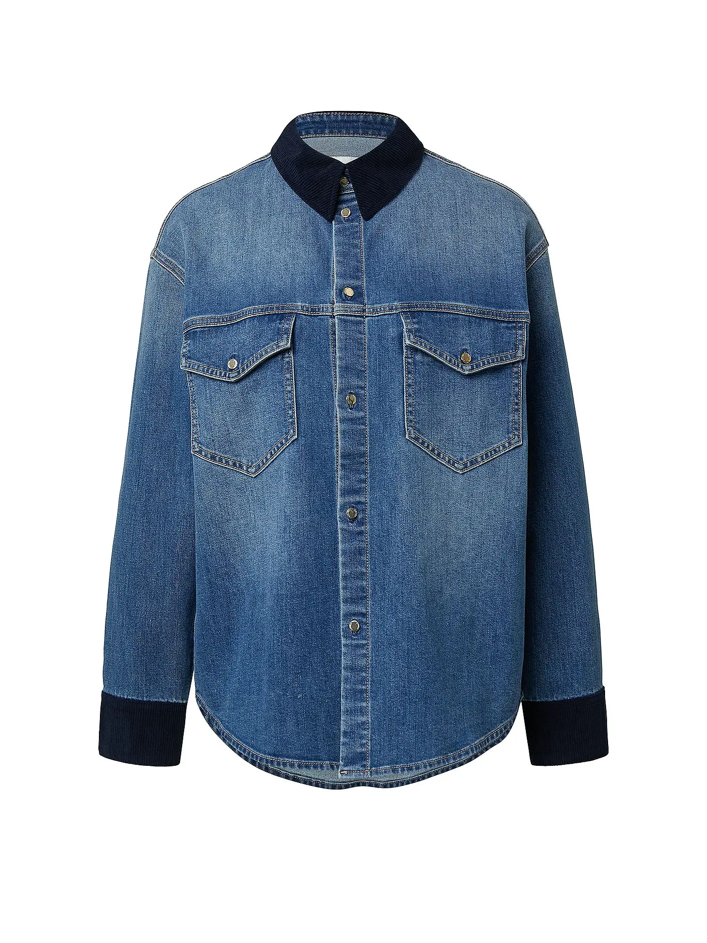 S.OLIVER | Jeansbluse  | blau